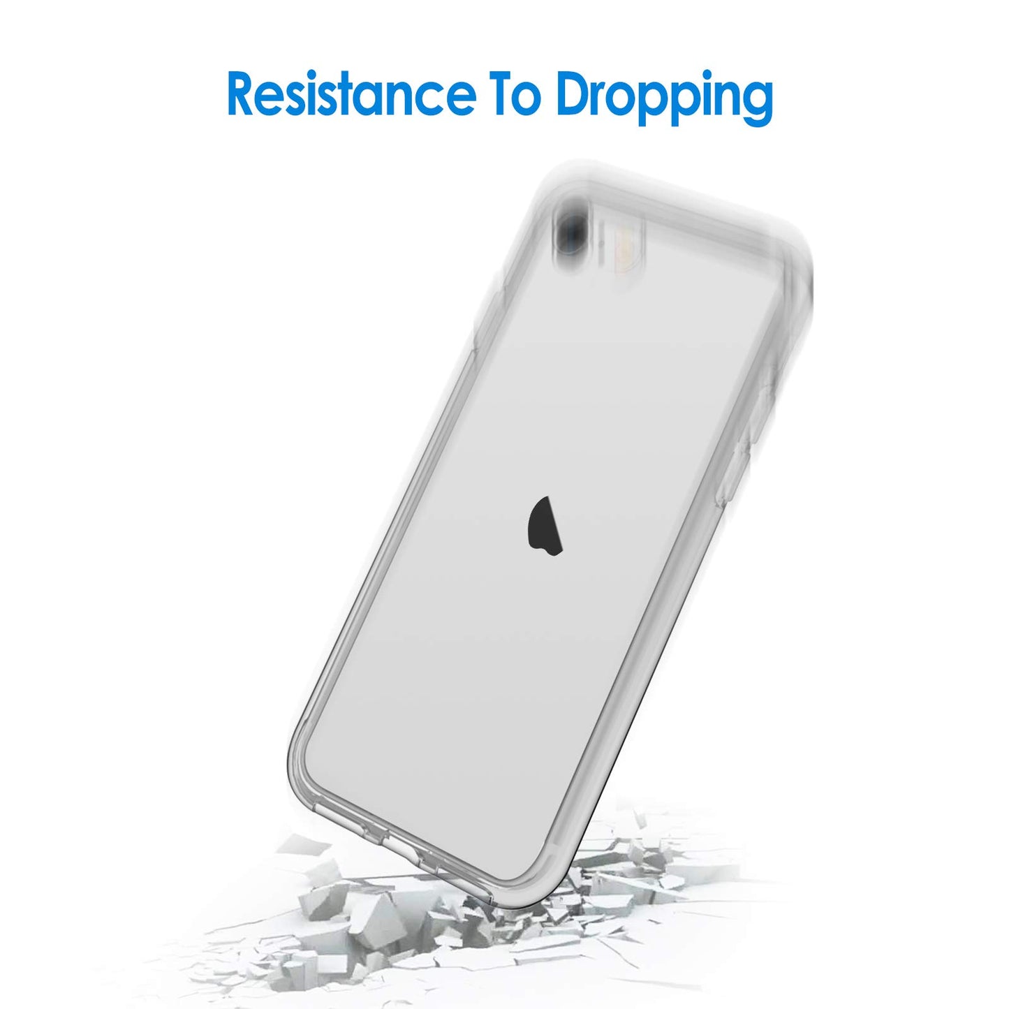 JETech Case for iPhone SE 3/2 (2022/2020 Edition), iPhone 8 and iPhone 7, 4.7-Inch, Non-Yellowing Shockproof Phone Bumper Cover, Anti-Scratch Clear Back (Clear)