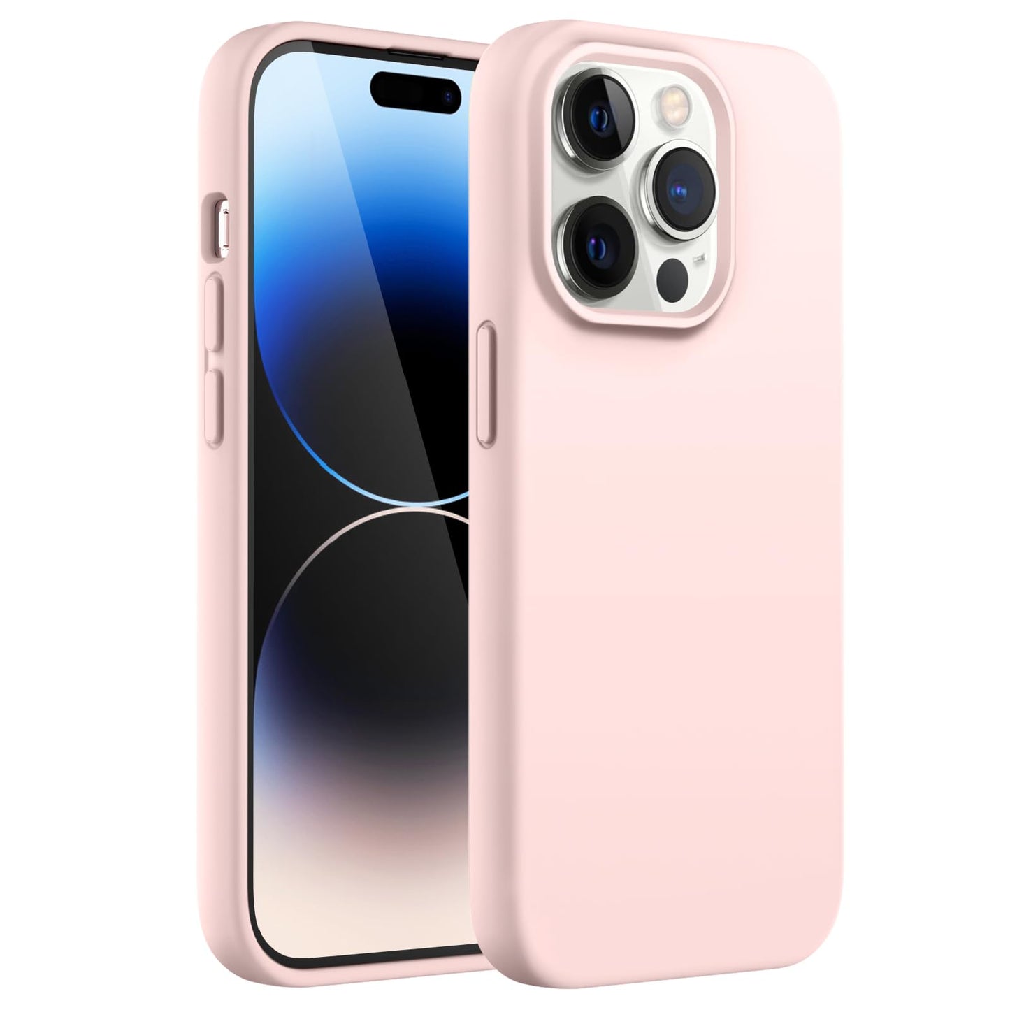 JETech Silicone Case for iPhone 14 6.1-Inch, Silky-Soft Touch Full-Body Protective Phone Case, Shockproof Cover with Microfiber Lining (Black)