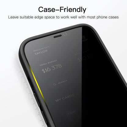 JETech Privacy Full Coverage Screen Protector for iPhone 14 Pro Max 6.7-Inch, Anti-Spy Tempered Glass Film, Edge to Edge Protection Case-Friendly, 2-Pack