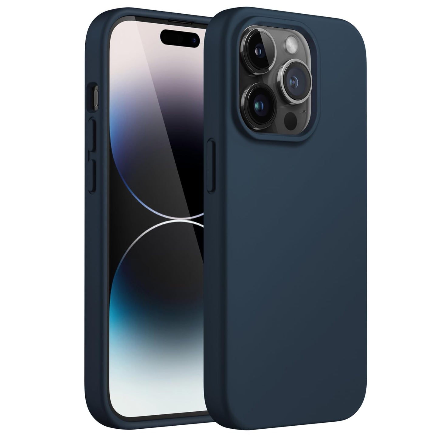 JETech Silicone Case for iPhone 14 6.1-Inch, Silky-Soft Touch Full-Body Protective Phone Case, Shockproof Cover with Microfiber Lining (Black)
