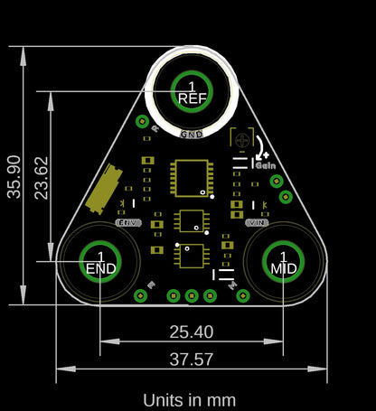 MyoWare Muscle Sensor 2.0 - Compatible with Arduino- All-in-One Electromyography (EMG) Sensor - Keyed Snap Connector