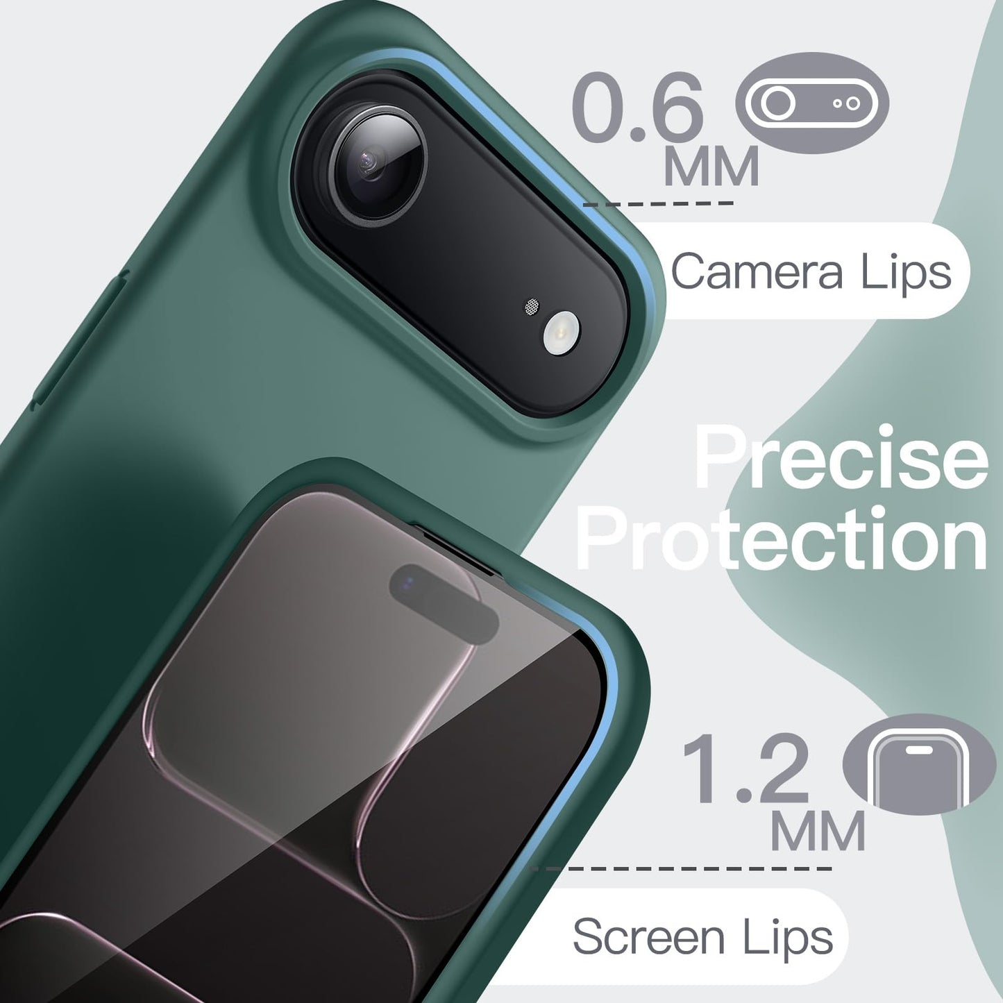 JETech Liquid Silicone Case for iPhone 17 Pro Max 6.9-Inch, Silky Soft Touch Full-Body Protection, Anti-Scratch Shockproof Phone Cover with Microfiber Lining (Dark Blue)