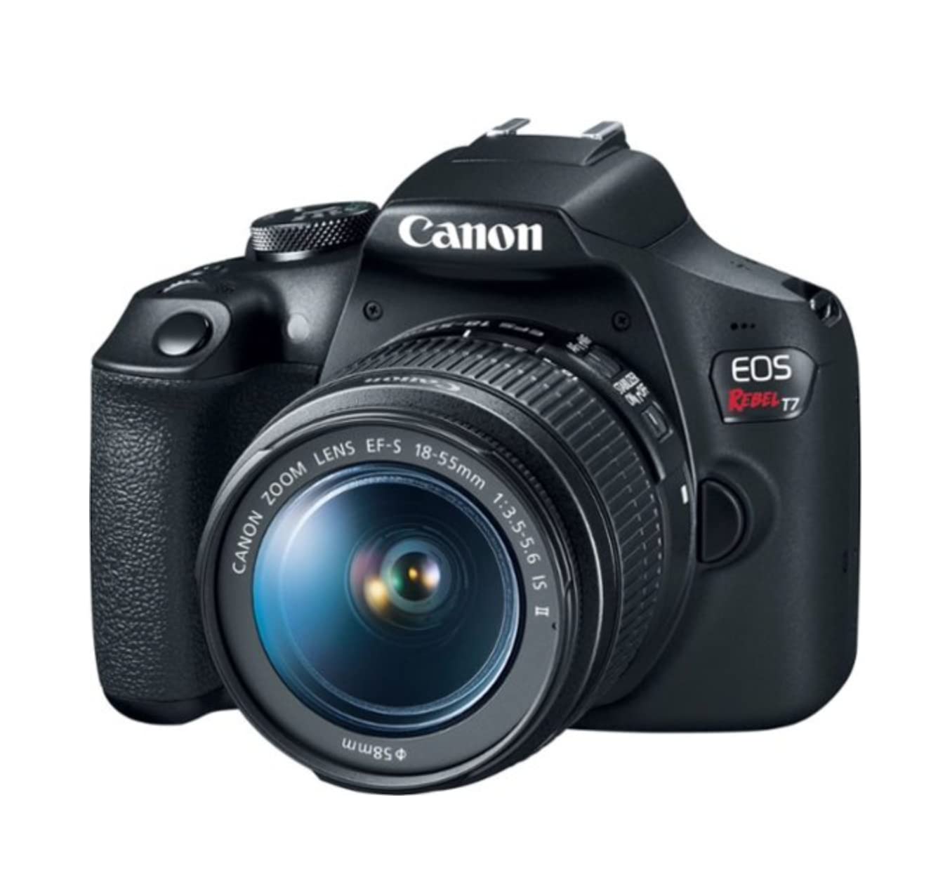 Canon EOS Rebel T7 DSLR Camera EF-S 18-55mm f/3.5-5.6 is II Lens Kit, 24.1 Megapixel CMOS (APS-C) Sensor, Full HD Videos, Built-in Wi-Fi, Beginner Photographers, Digital Camera, Black