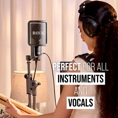 RØDE NT-USB Mini Versatile Studio-quality Condenser USB Microphone with Free Software for Podcasting, Streaming, Gaming, Music Production, Vocal and Instrument Recording,Black