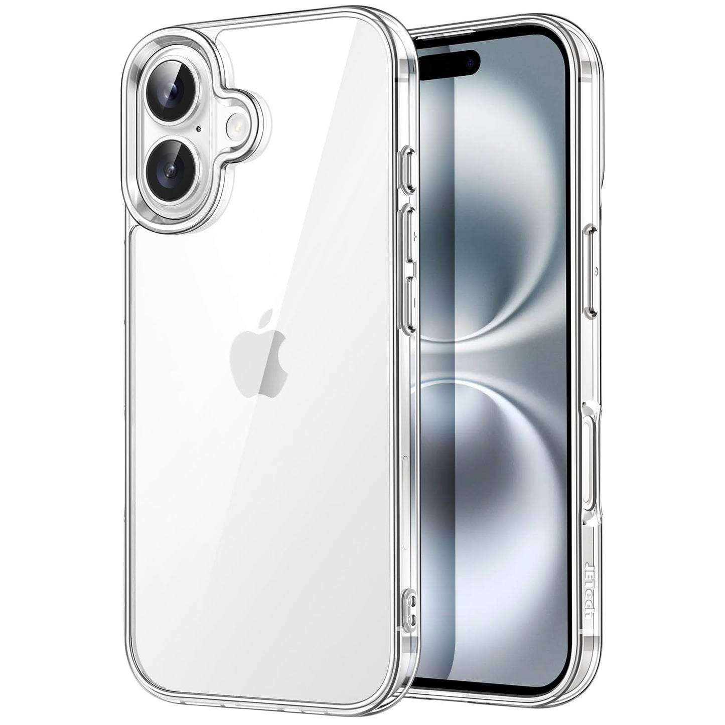 JETech Case for iPhone 16 6.1-Inch, Non-Yellowing Shockproof Phone Bumper Cover, Anti-Scratch Clear Back (Clear)