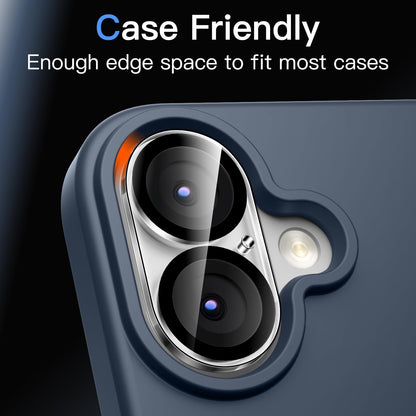 JETech Camera Lens Protector for iPhone 15 6.1-Inch and iPhone 15 Plus 6.7-Inch, 9H Tempered Glass, Anti-Scratch, Case Friendly, Does Not Affect Night Shots, HD Clear, 3-Pack