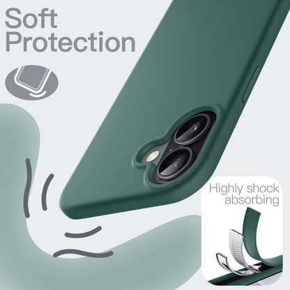 JETech Liquid Silicone Case for iPhone 17 Pro Max 6.9-Inch, Silky Soft Touch Full-Body Protection, Anti-Scratch Shockproof Phone Cover with Microfiber Lining (Dark Blue)