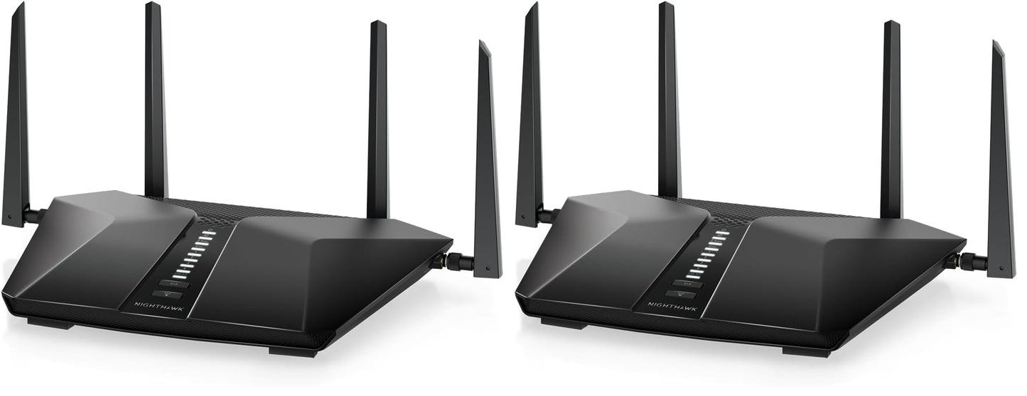 NETGEAR Nighthawk Tri-Band WiFi 6E Router (RAXE300) - Security Features, AXE7800 Wireless Gigabit Speed (Up to 7.8Gbps), New 6GHz Band, 8-Streams Cover up to 2,500 sq. ft., 40 Devices