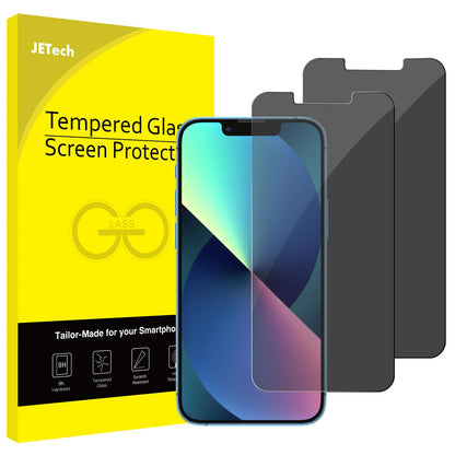 JETech Privacy Screen Protector for iPhone 17e (2026) / iPhone 16e / iPhone 13/13 Pro, Anti Spy Tempered Glass Film, 6.1-Inch Display, 2-Pack