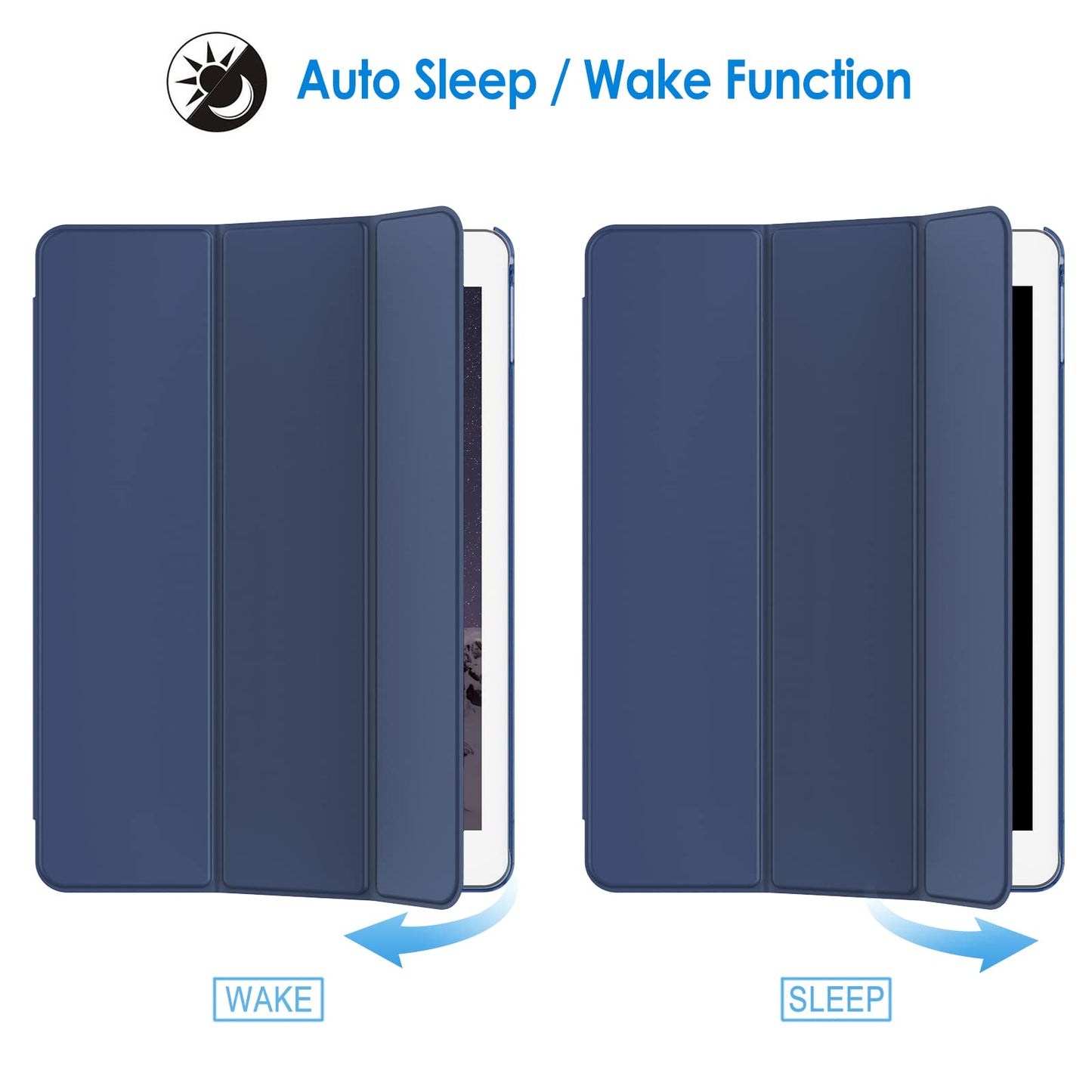 JETech Case for iPad Air 2 (2nd Generation), Smart Cover Auto Wake/Sleep (Black)