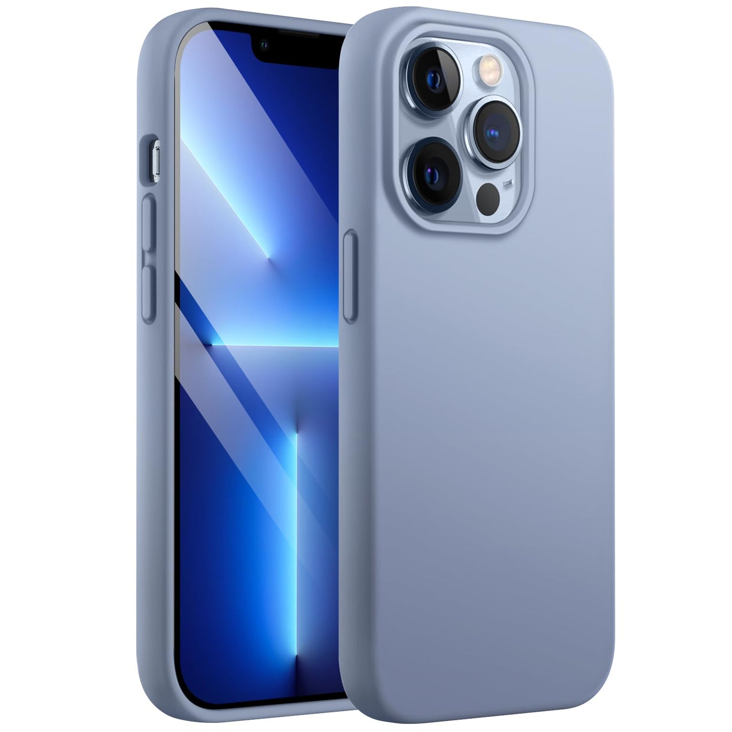 JETech Silicone Case for iPhone 13 6.1-Inch, Silky-Soft Touch Full-Body Protective Phone Case, Shockproof Cover with Microfiber Lining (Black)