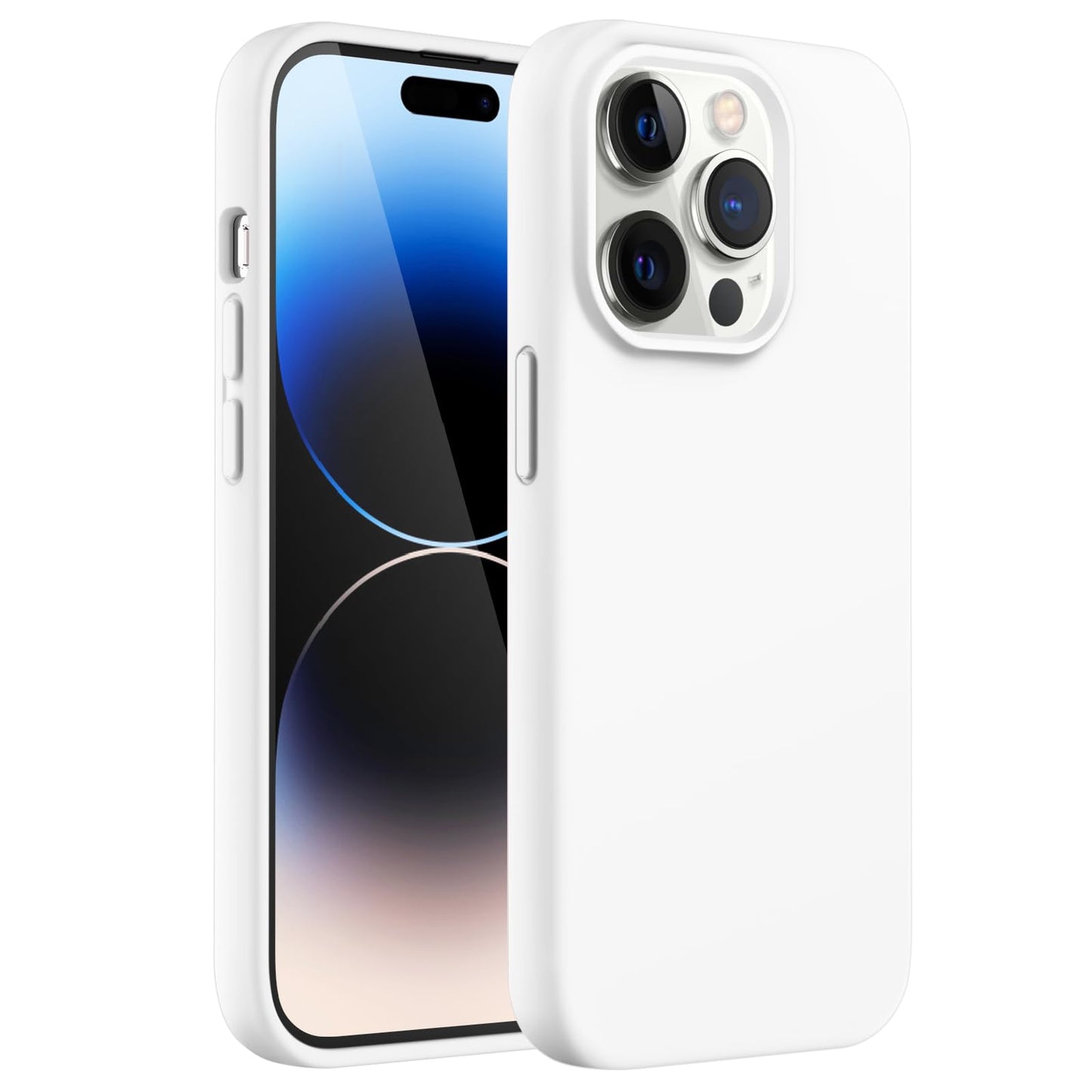 JETech Silicone Case for iPhone 14 6.1-Inch, Silky-Soft Touch Full-Body Protective Phone Case, Shockproof Cover with Microfiber Lining (Black)