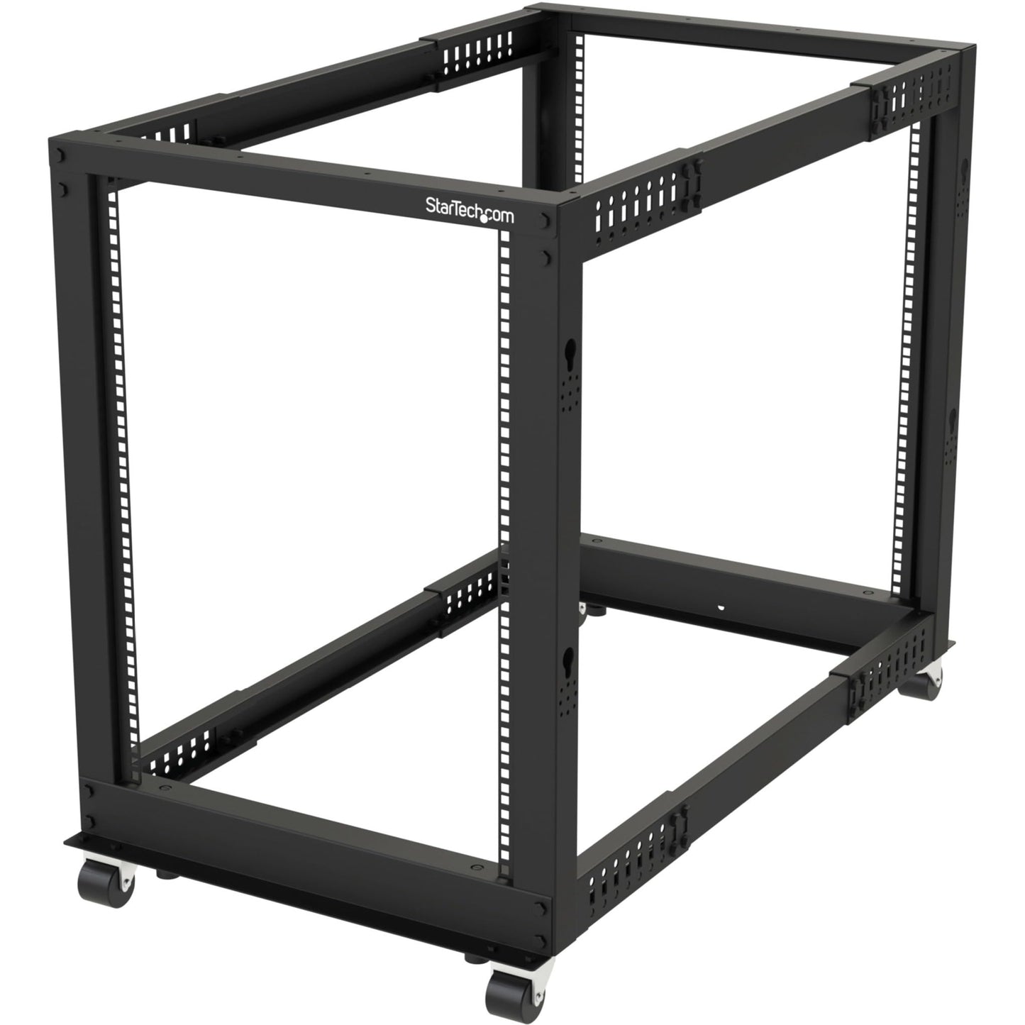 StarTech 42U 4-Post Server Rack, 19in Open Frame Rack with 40in (101cm) Mounting Depth and 1323lb (600kg) Weight Capacity, Mobile or Floor Mount IT Rack