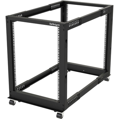 StarTech 42U 4-Post Server Rack, 19in Open Frame Rack with 40in (101cm) Mounting Depth and 1323lb (600kg) Weight Capacity, Mobile or Floor Mount IT Rack