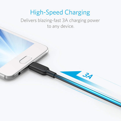 Anker Powerline II USB A to USB C Cable (3 feet (3.1 Gen 2), 10000 Mbps, Black)