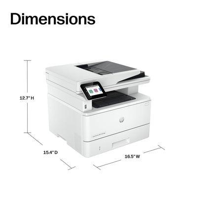 HP Laserjet Pro MFP 4101fdw Wireless Black & White All-in-One Laser Printer, Scanner, Copier, Fax, Best-for-Office (2Z619F)