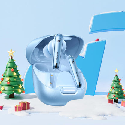 Soundcore by Anker Liberty 4 NC Wireless Noise Cancelling Earbuds, 98.5% Noise Reduction, Adaptive Noise Cancelling to Ears and Environment, Hi-Res Sound, 50H Battery, Wireless Charging (Renewed)