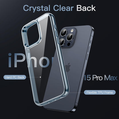 JETech Case for iPhone 15 6.1-Inch, Non-Yellowing Shockproof Phone Bumper Cover, Anti-Scratch Clear Back (Clear)