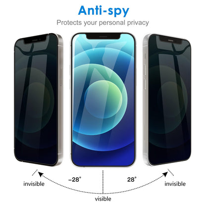 JETech Privacy Screen Protector for iPhone 17e (2026) / iPhone 16e / iPhone 13/13 Pro, Anti Spy Tempered Glass Film, 6.1-Inch Display, 2-Pack