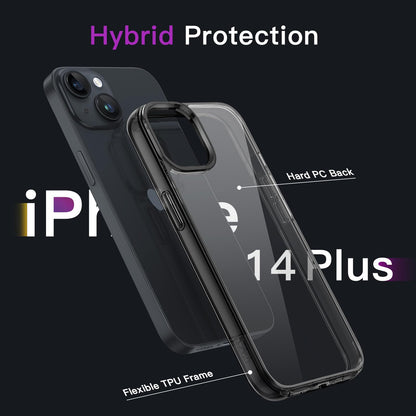 JETech Case for iPhone 14 6.1-Inch, Non-Yellowing Shockproof Phone Bumper Cover, Anti-Scratch Clear Back (Clear)