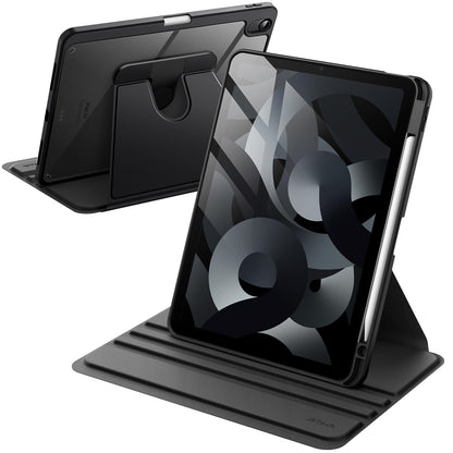 JETech Rotating Case ONLY for iPad Air 11-Inch M4/M3/M2 (2026/2025/2024), iPad Air 5/4 (2022/2020 5th/4th Generation 10.9-Inch), 360 Degree Rotation Protective Stand Cover Clear Back (Purple)