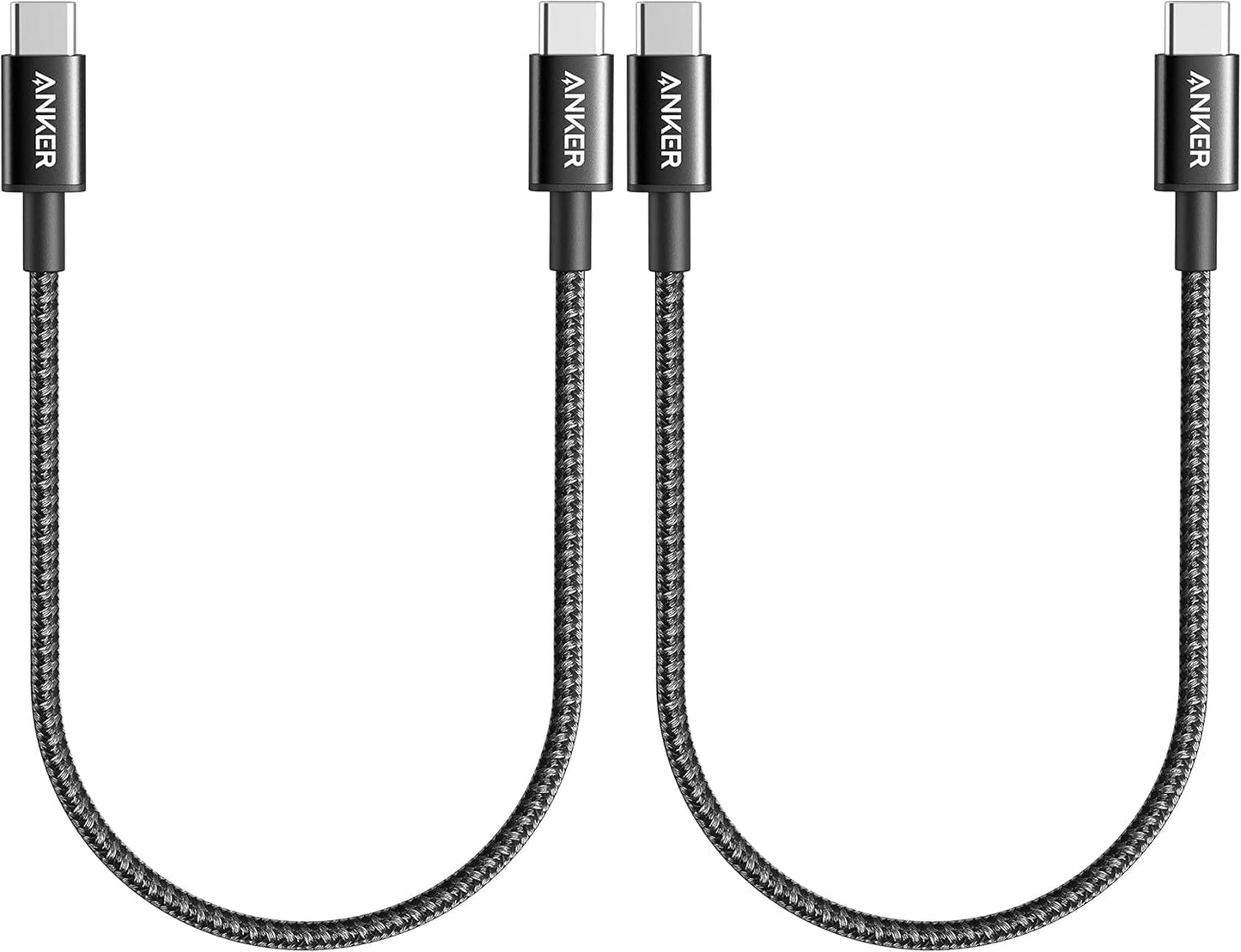 Anker USB C to USB C Cable, Type-C 60W Fast Charging Cable (6 FT, 2Pack) for iPhone 17 Series, iPad mini 6 and More (Black)