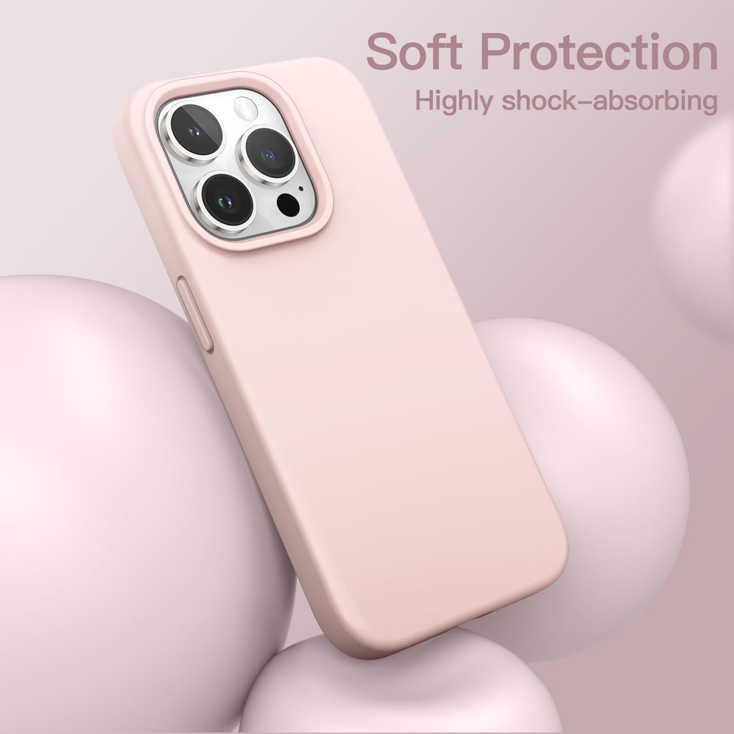 JETech Silicone Case for iPhone 14 6.1-Inch, Silky-Soft Touch Full-Body Protective Phone Case, Shockproof Cover with Microfiber Lining (Black)