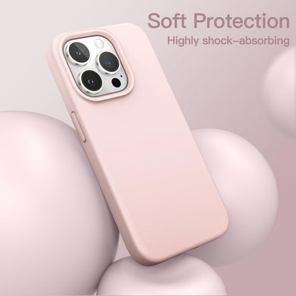 JETech Silicone Case for iPhone 14 6.1-Inch, Silky-Soft Touch Full-Body Protective Phone Case, Shockproof Cover with Microfiber Lining (Black)
