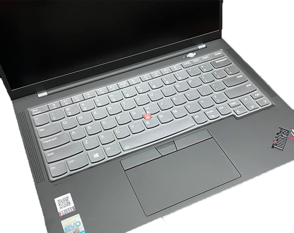 Silicone Keyboard Skin Compatible for 2021 Lenovo ThinkPad X1 Carbon Gen 9 Laptop 14", 2021 Thinkpad X1 Yoga 14", 2021 Thinkpad X1 Yoga Gen 6 14" Laptop (NOT Fit 2020-2017 release old Versions) (Black
