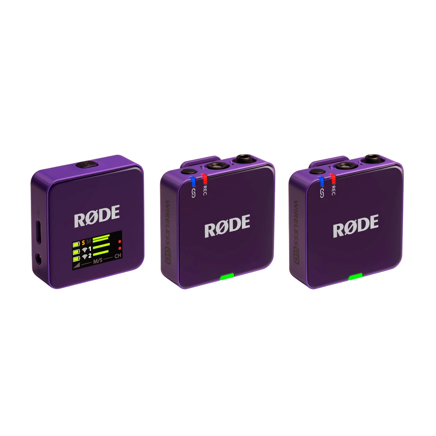 RØDE Wireless GO II Ultra-compact Dual-channel Wireless Microphone System with Built-in Microphones, On-board Recording and 200m Range for Filmmaking, Interviews and Content Creation