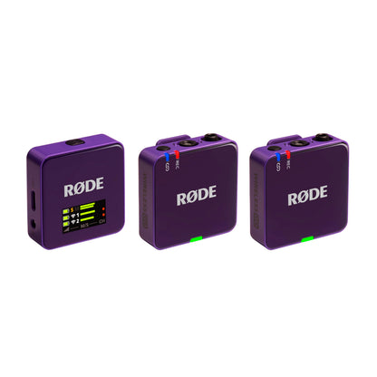 RØDE Wireless GO II Ultra-compact Dual-channel Wireless Microphone System with Built-in Microphones, On-board Recording and 200m Range for Filmmaking, Interviews and Content Creation