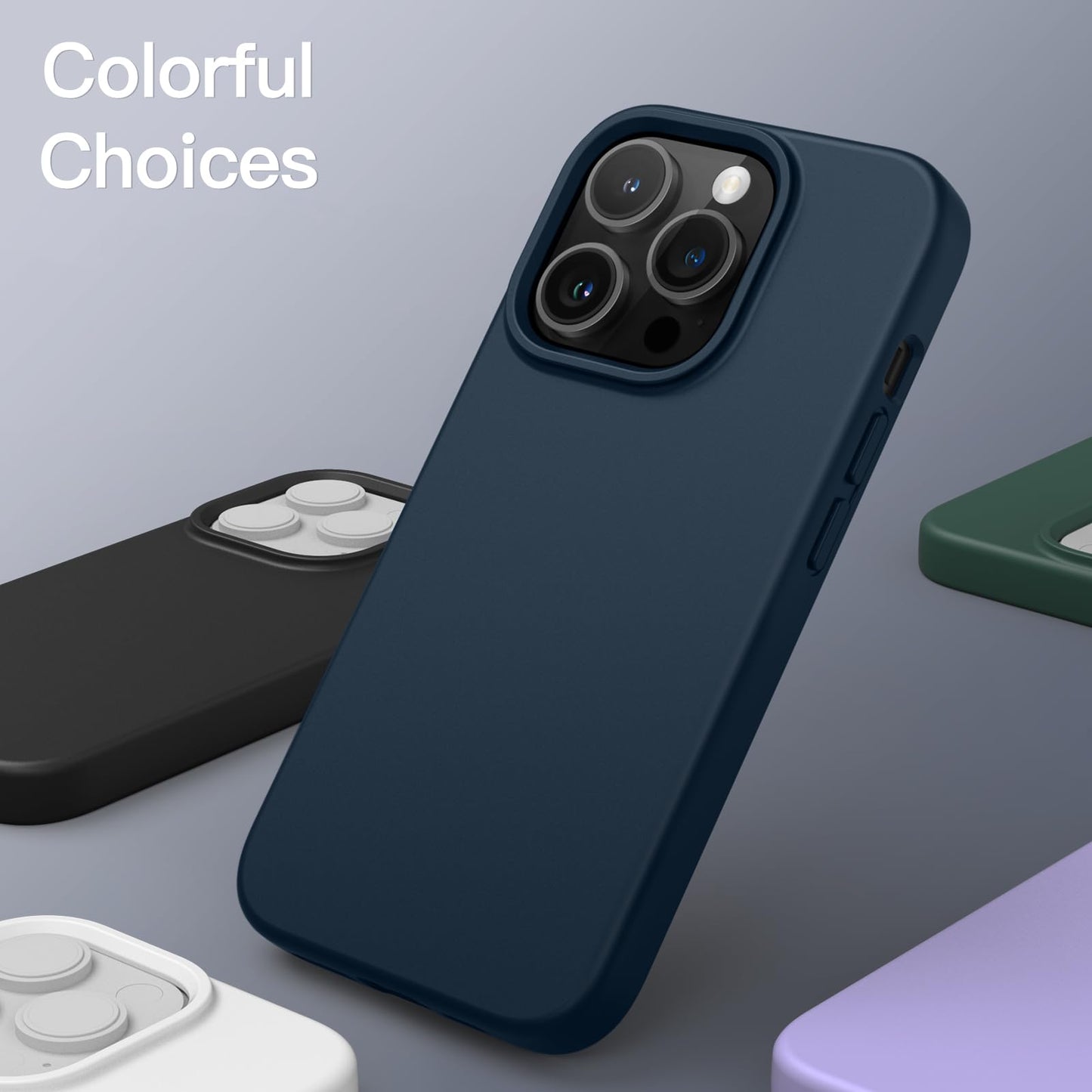 JETech Silicone Case for iPhone 14 6.1-Inch, Silky-Soft Touch Full-Body Protective Phone Case, Shockproof Cover with Microfiber Lining (Black)