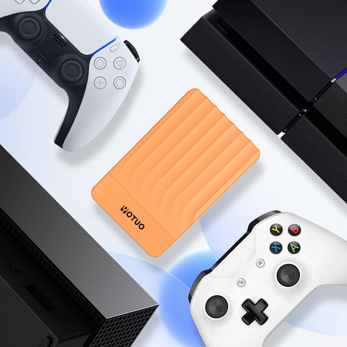 YOTUO 500GB External Hard Drive, Portable Storage Expansion HDD, USB 3.0 & USB-C for PC, Mac, Desktop, Laptop, Smartphone, PS4, Xbox One, Xbox 360, Office & Game Black