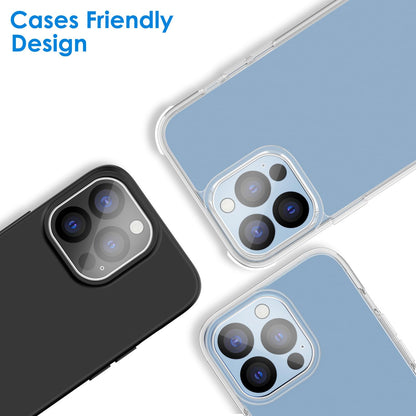 JETech Camera Lens Protector for iPhone 13 6.1-Inch and iPhone 13 mini 5.4-Inch, 9H Tempered Glass, HD Clear, Anti-Scratch, Case Friendly, Does Not Affect Night Shots, 3-Pack