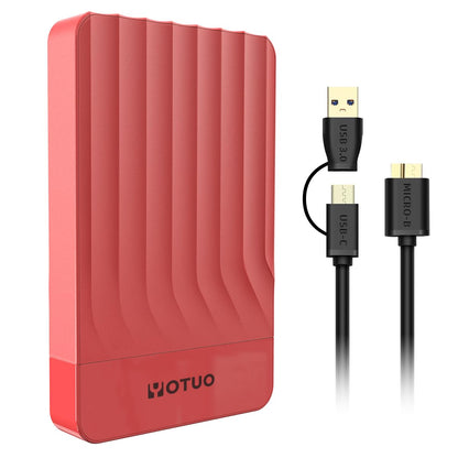YOTUO 500GB External Hard Drive, Portable Storage Expansion HDD, USB 3.0 & USB-C for PC, Mac, Desktop, Laptop, Smartphone, PS4, Xbox One, Xbox 360, Office & Game Black