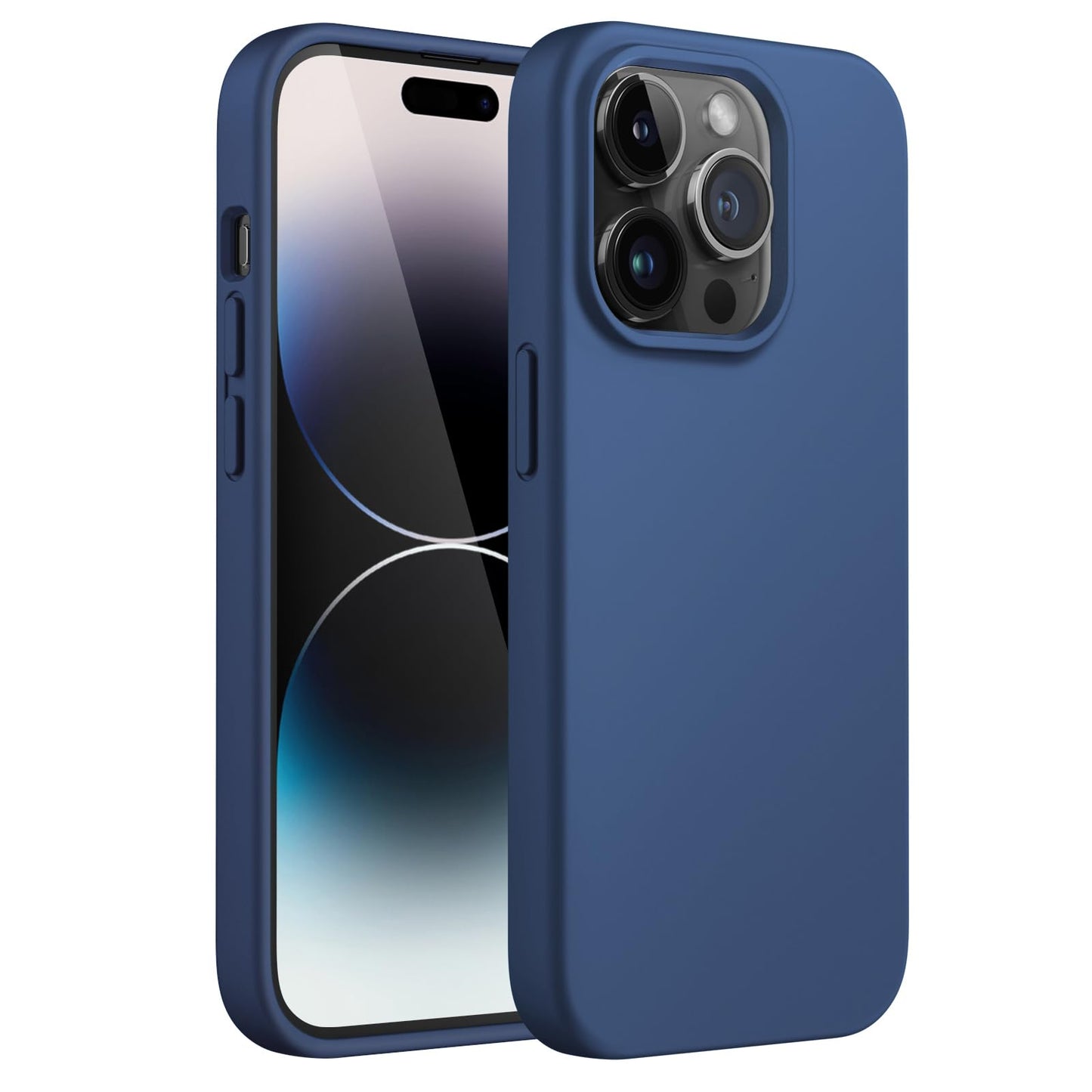 JETech Silicone Case for iPhone 14 6.1-Inch, Silky-Soft Touch Full-Body Protective Phone Case, Shockproof Cover with Microfiber Lining (Black)