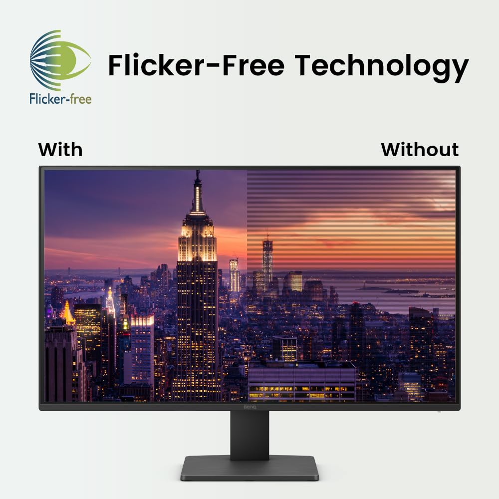 BenQ GW2480 Computer Monitor 24" FHD 1920x1080p | IPS | Eye-Care Tech | Low Blue Light | Anti-Glare | Adaptive Brightness | Tilt Screen | Built-in Speakers | DisplayPort | HDMI | VGA,Black