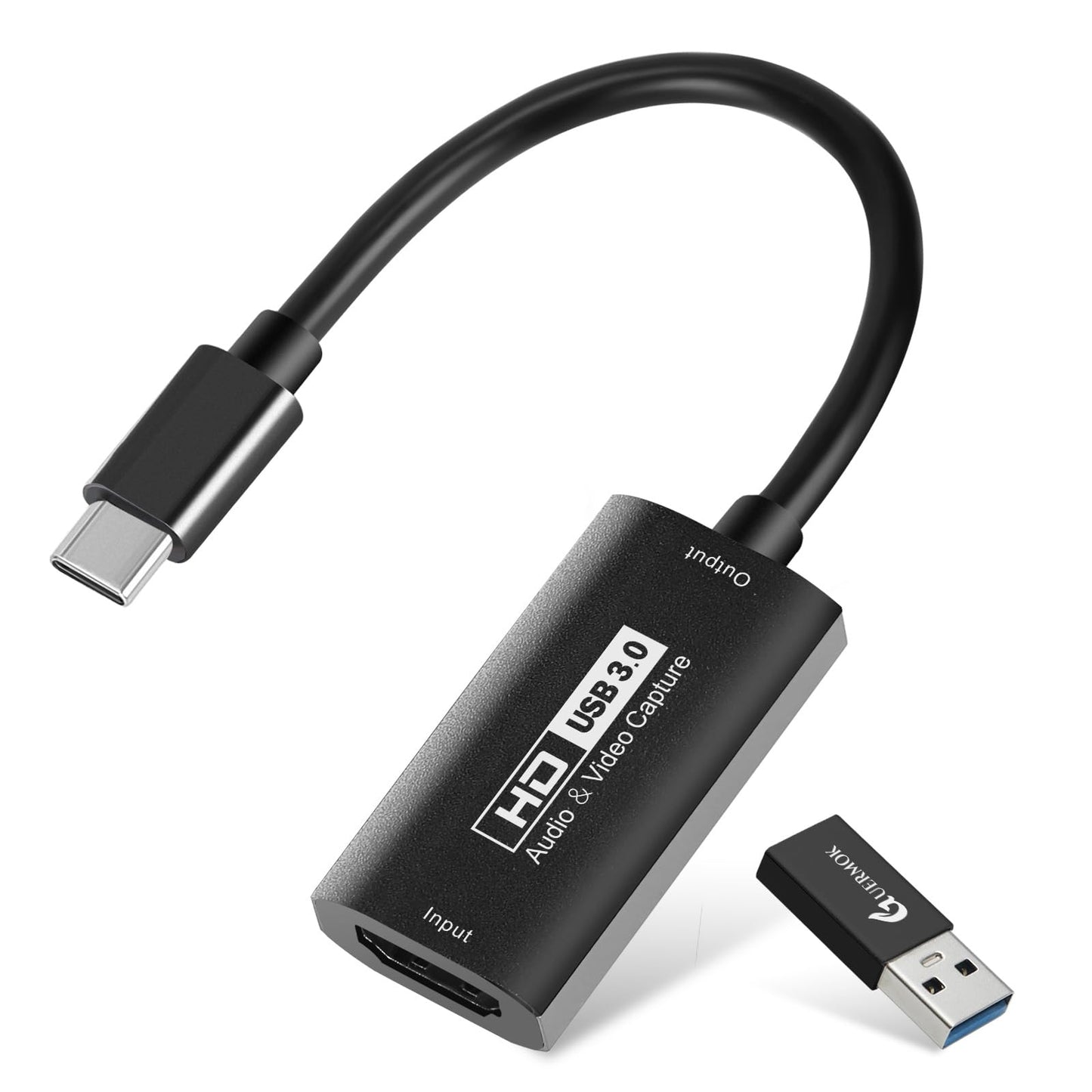 Guermok Video Capture Card, 4K USB3.0 HDMI to USB C Capture Card for Streaming, 1080P 60FPS, Compatible with iPad Mac OS Windows, Quest 3, OBS, PS5/4, Switch2/1, Xbox, Camera (Silver)