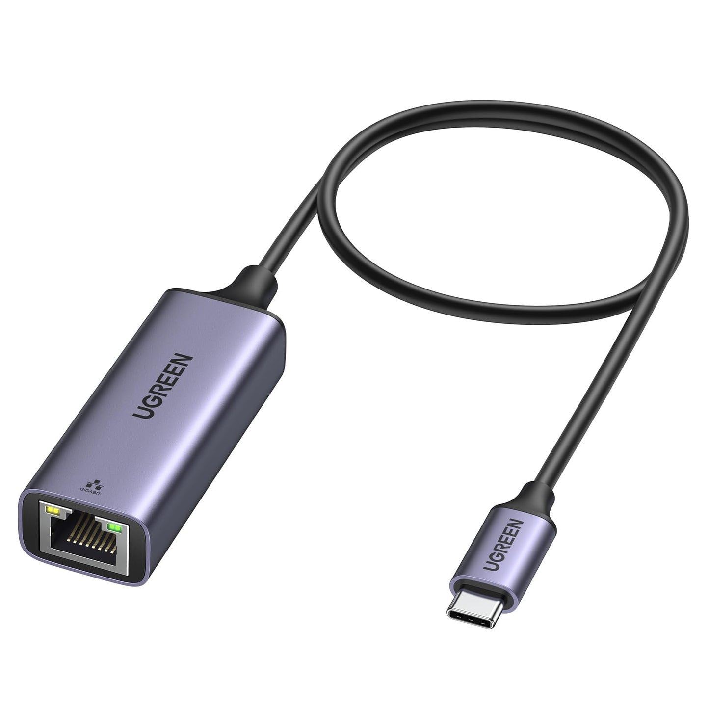 UGREEN USB C to Ethernet Adapter, Plug and Play 1Gbps Ethernet Adapter, Aluminum Case, (Thunderbolt 4/3 Compatible) to RJ45 Network Dongle, Compatible for MacBook Pro/Air, iPhone 17 Pro/Max, iPad, XPS