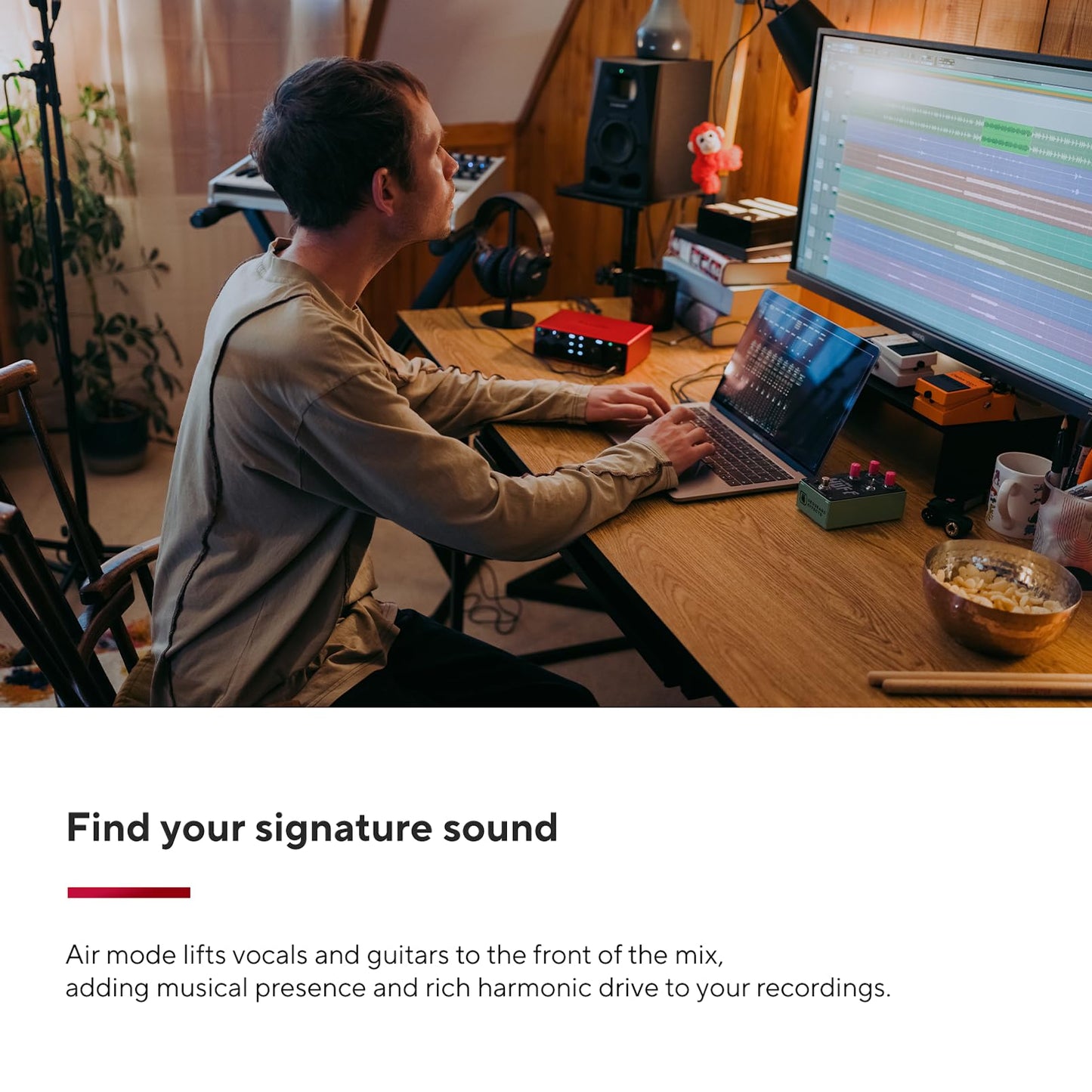 Focusrite Scarlett Solo 4th Gen USB Audio Interface, for the Guitarist, Vocalist, or Producer — High-Fidelity, Studio Quality Recording, and All the Software You Need to Record