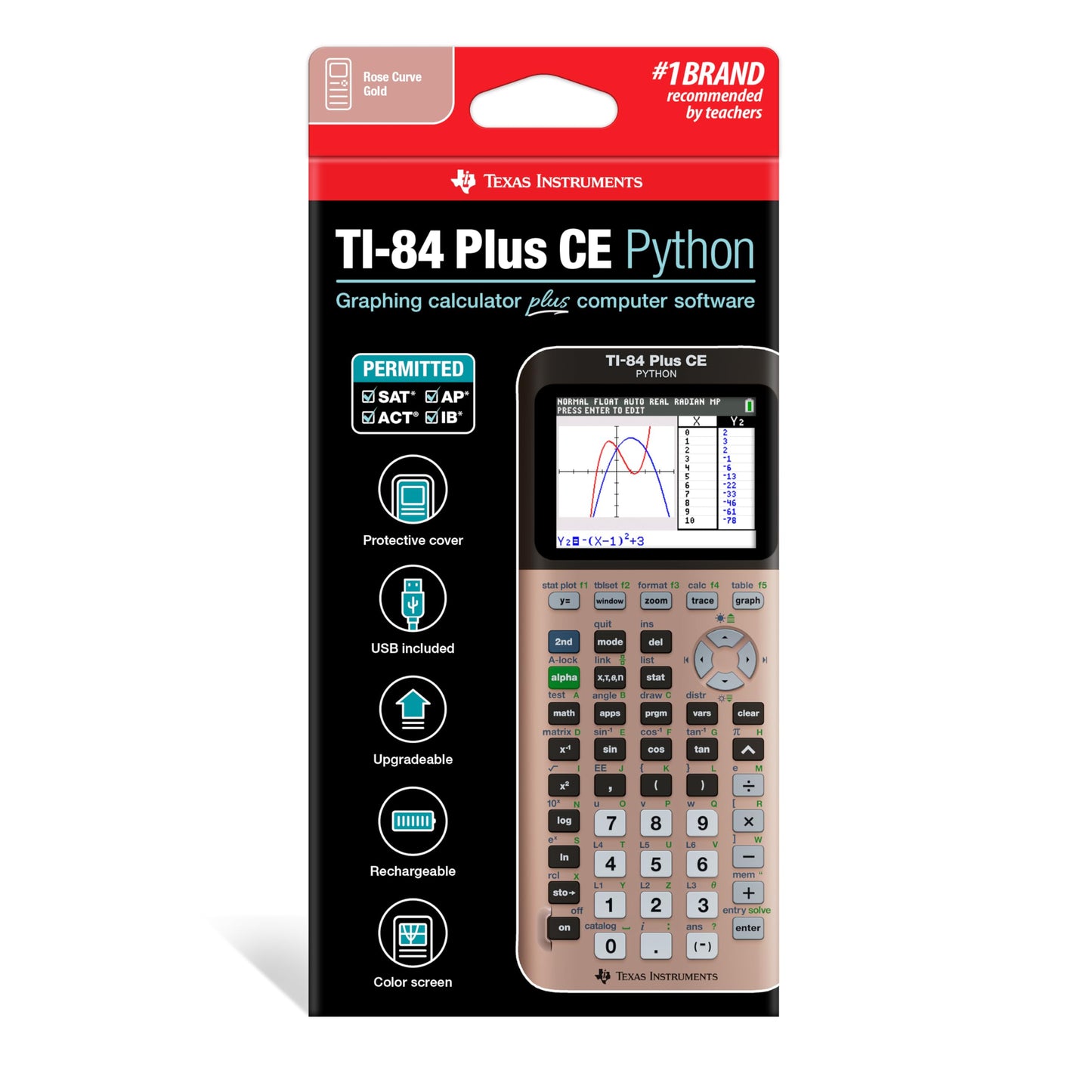 Texas Instruments TI-84 Plus CE Color Graphing Calculator, Black