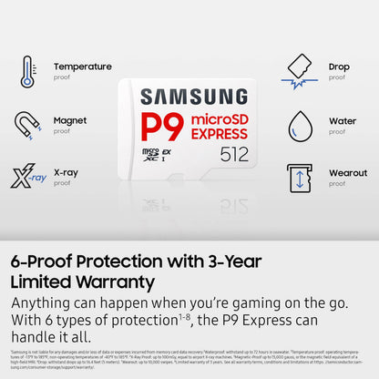 Samsung P9 Express microSDXC Express Memory Card 256GB