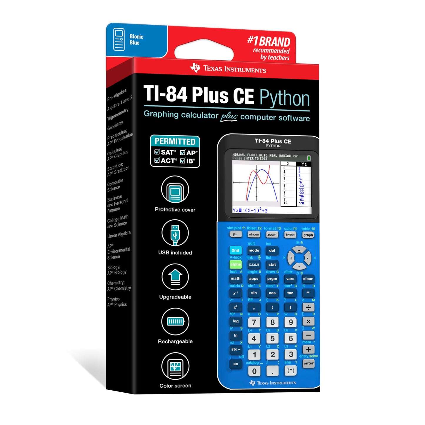 Texas Instruments TI-84 Plus CE Color Graphing Calculator, Black