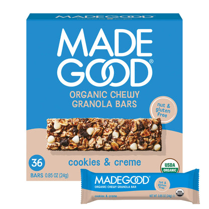 MadeGood Granola Variety Pack, Crunchy Squares, Bites, Bars, and Morning Bars for Breakfast and Healthy Snacking, Organic and Gluten Free, 36 Pack