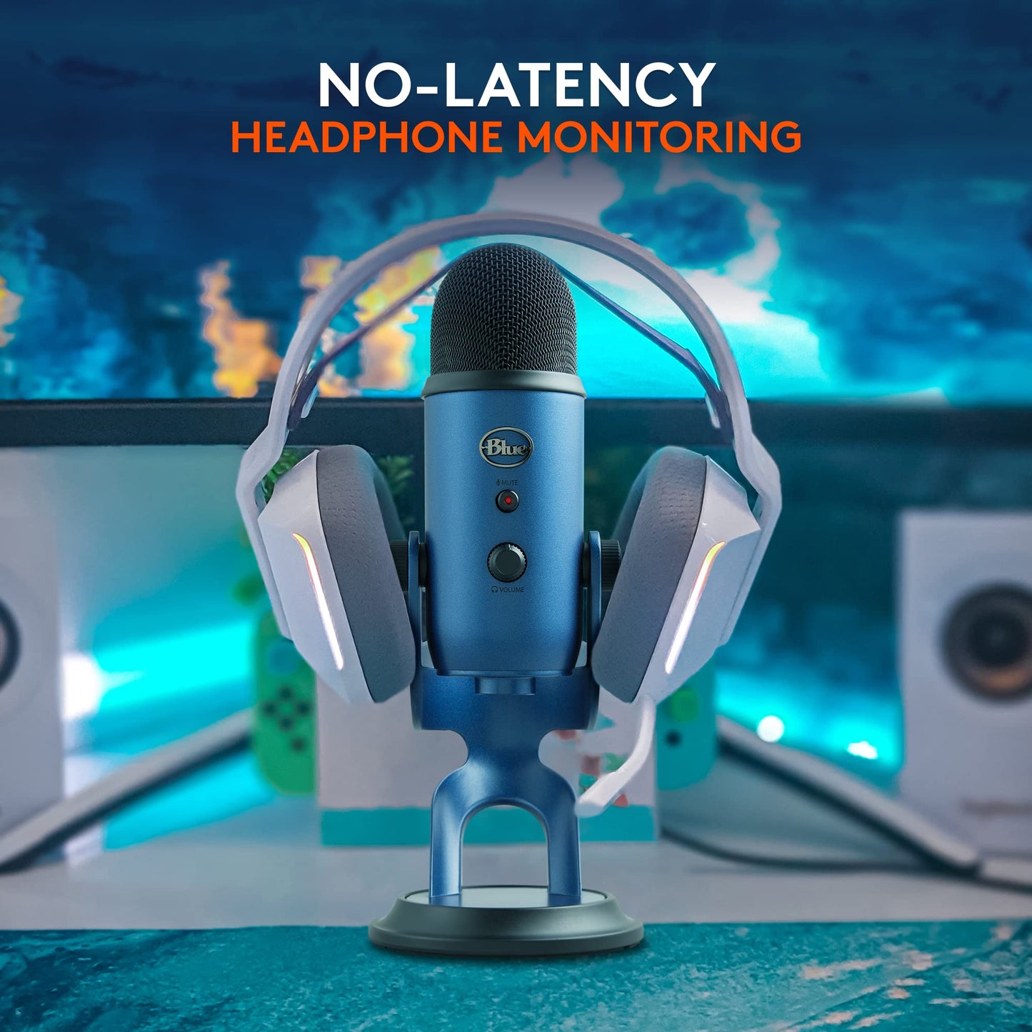 Logitech Creators Blue Yeti USB Microphone for PC, Mac, Gaming, Recording, Streaming, Podcasting, Studio and Computer Condenser Mic with Blue VO!CE effects, 4 Pickup Patterns, Plug and Play - Blackout