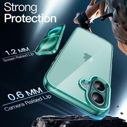JETech Case for iPhone 16 6.1-Inch, Non-Yellowing Shockproof Phone Bumper Cover, Anti-Scratch Clear Back (Clear)