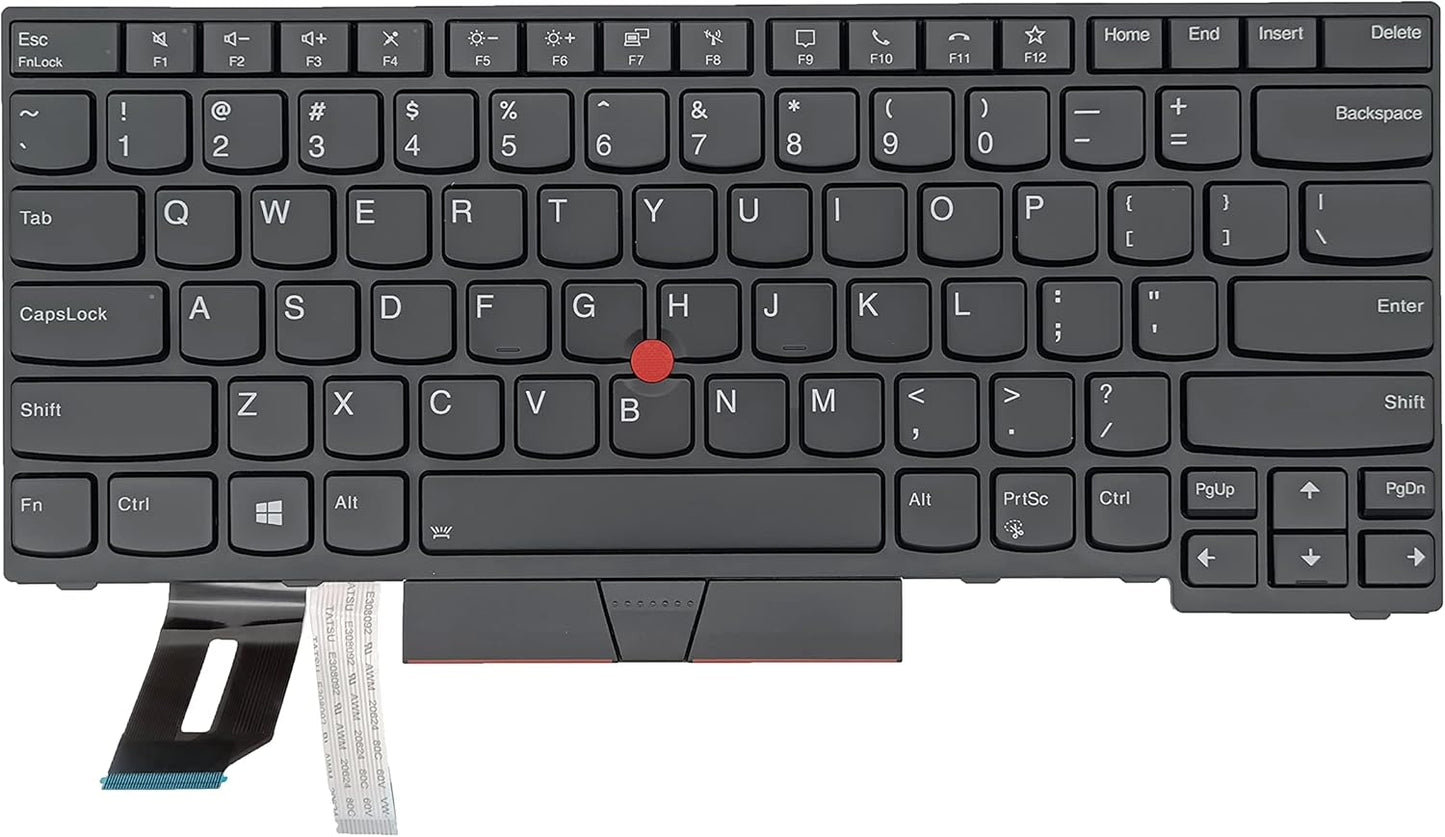 Replacement Backlit Keyboard for Lenovo Thinkpad T14 Gen 1 & T14 Gen 2, Thinkpad P14s Gen 1 & P14s Gen 2 Laptop US Layout P/N: 5N20V43760 SN20V43688