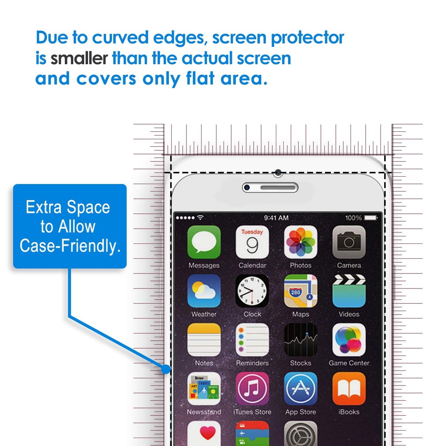 JETech Screen Protector for iPhone 17e (2026) / iPhone 16e / iPhone 14, Tempered Glass Film, 6.1-Inch Display, 3-Pack
