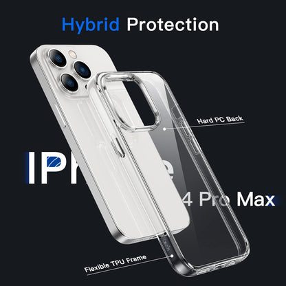 JETech Case for iPhone 14 6.1-Inch, Non-Yellowing Shockproof Phone Bumper Cover, Anti-Scratch Clear Back (Clear)