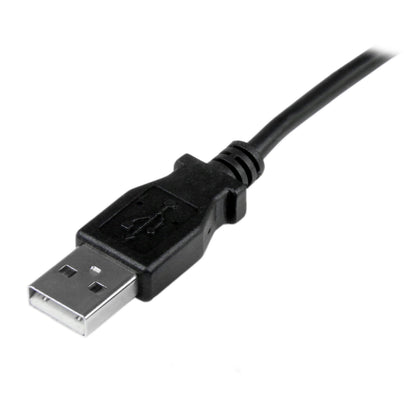 StarTech.com Down Angle Mini USB Cable - 2m - Black - USB A to Mini USB B - USB to Mini USB Cable - Mini USB Charger - USB A to Mini B (USBAMB2MD)